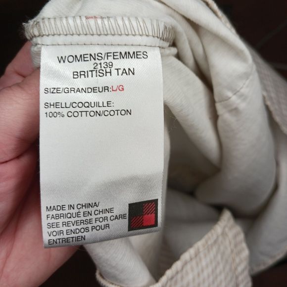 Woolrich Womens Large Button-down Curdory Shirt Tan‎ Plaid British Tan Cotton - Picture 10 of 11